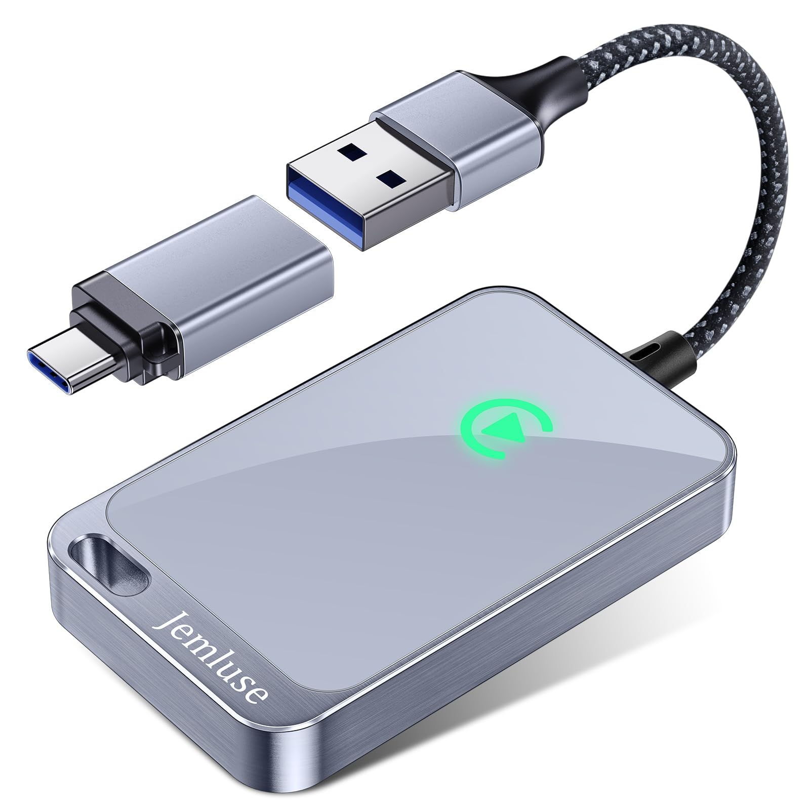 Jemluse Wireless CarPlay Adapter for Apple iPhone - Multi-User Seamless Connection for Convert Wired to Wireless Car Play Adapter - No Latency from iOS 10+ to Screen w/USB C (Gray)